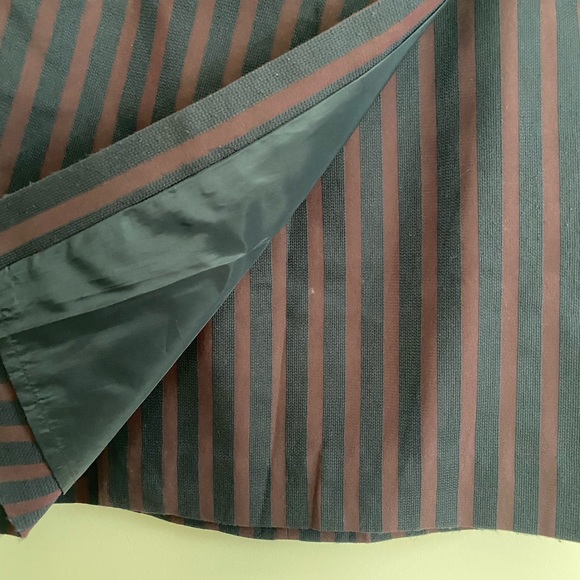 J. Crew Maroon Navy Stripe The Pencil Wrap Skirt - Picture 6 of 8